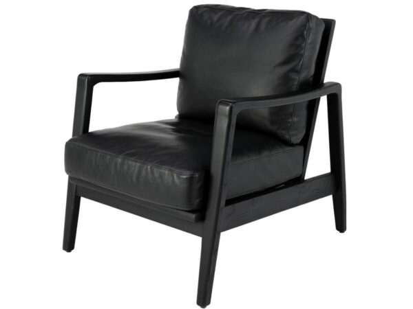 Black Leather Chair/Black Frame