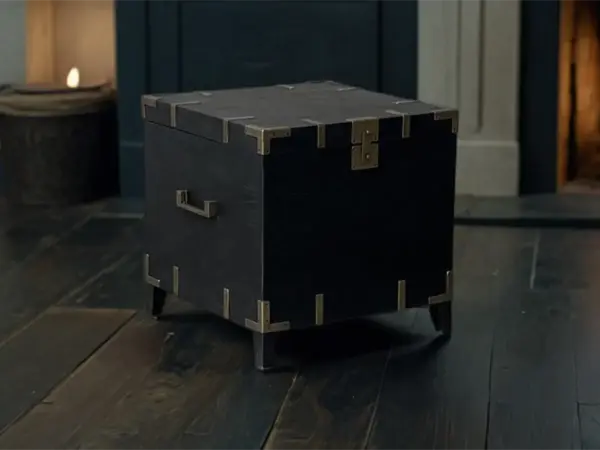 Black Trunk Side Table