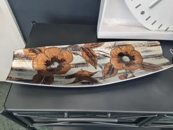 Glass Boat Plate Autumn Forest