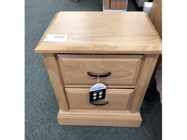 Bedside 2 Draw Pine